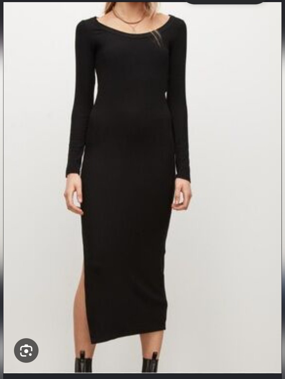 All Saints Burgundy Long Sleeve Ruched Midi Dress Size Small